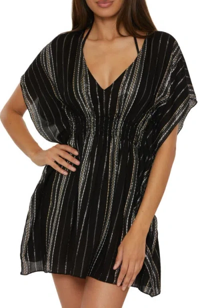Becca Radiance Woven Cover-up Tunic In Black/multi