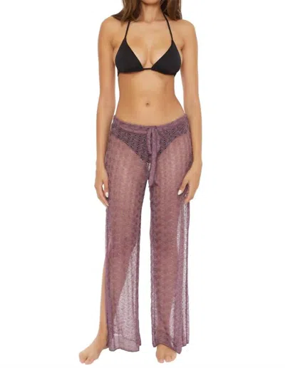 Becca Riviera Crochet Pant In Fig In Purple