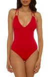 Becca Riviera One-piece Swimsuit In Red
