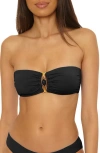 Becca Rock Solid Bandeau Bikini Top In Black