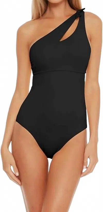 Becca Sadie Asymmetric One Piece Swimsuit In Black