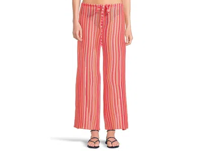 Becca 's Seaside Crochet Split Leg Pant In Orange