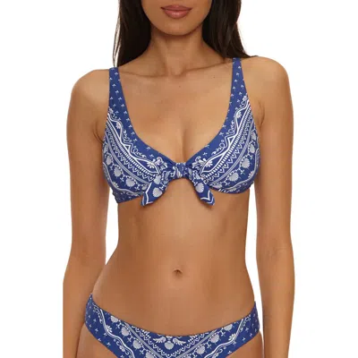 Becca Seaside Ranch Halter Bikini Top In Black