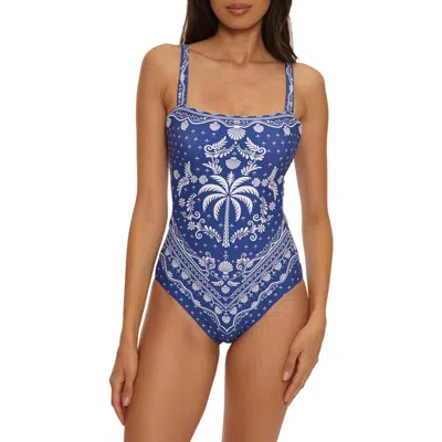 Becca Seaside Ranch One-piece Swimsuit In Brown