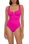 Becca Shirred V-wire One-piece Swimsuit