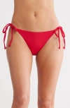 Becca Side Tie Bikini Bottoms In Red