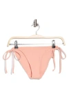Becca Side Tie Bikini Bottoms In Cream Puff
