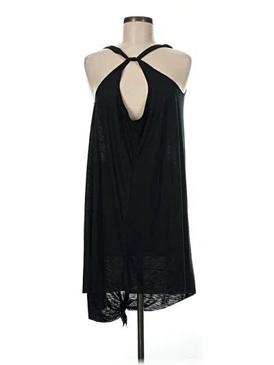 Pre-owned Becca Sleeveless Top Black Halter Neckline Tops
