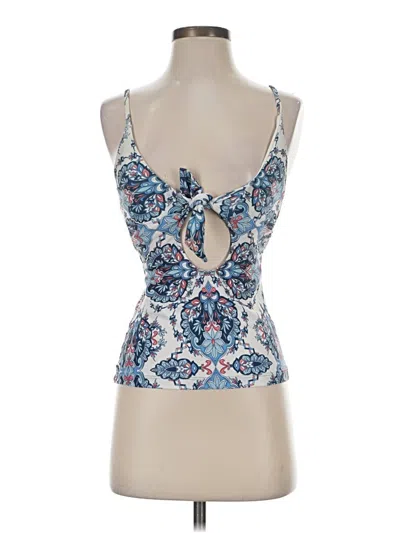 Pre-owned Becca Sleeveless Top Blue Halter Neckline Tops