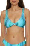 Becca Solar Energy Knotted Bikini Top In Blue
