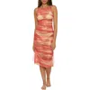 Becca Solar Energy Side Tie Midi Cover-up Dress In Multi