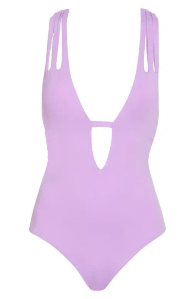 Becca Solid One-piece Swimsuit In Iris