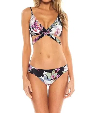 Becca Spring Fling Wrap Halter Top In Multi In Black