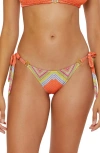 Becca Summer Side Tie Bikini Bottoms In Multi