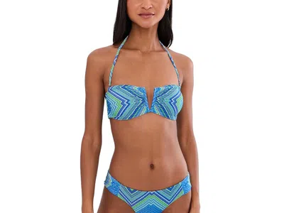 Becca Summer Sunrise Brinley Shirred Bandeau Top Women's Clothing Multi: Md In Blue