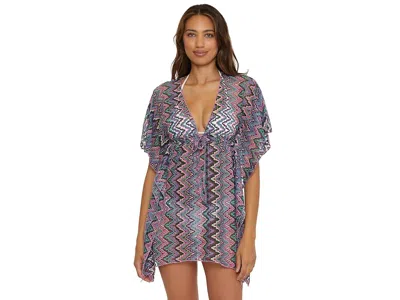Becca Sundown Crochet Tunic In Blue