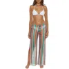 Becca Sundown Knit Cover-up Pants In Aqua Sea Multi