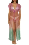 Becca Sunset Metallic Ombré Cover-up Robe In Multi