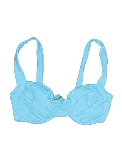 Pre-owned Becca Swimsuit Top Blue Swimwear