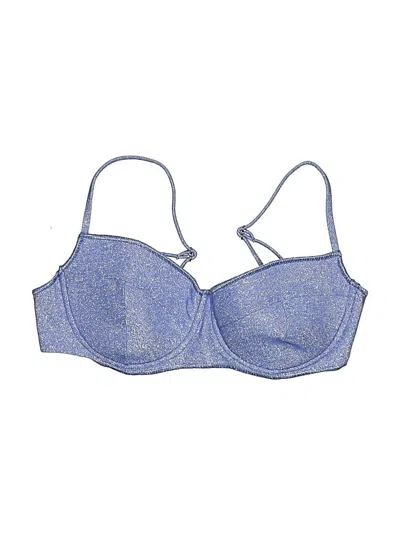 Pre-owned Becca Swimsuit Top Blue Swimwear