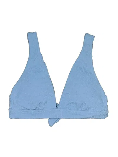 Pre-owned Becca Swimsuit Top Blue Swimwear