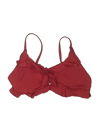 Pre-owned Becca Swimsuit Top Burgundy Swimwear