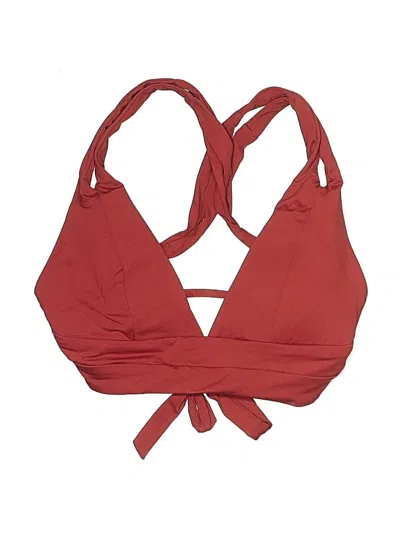 Pre-owned Becca Swimsuit Top Burgundy Swimwear
