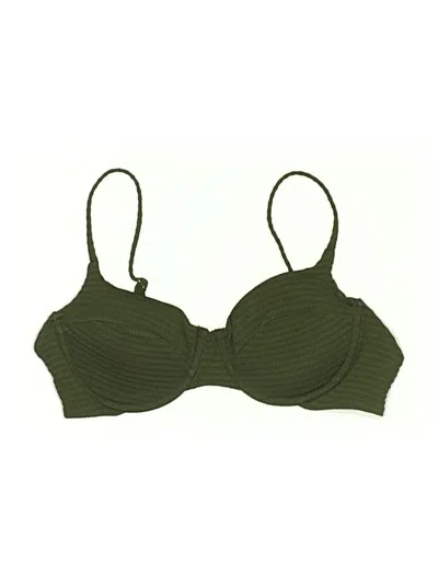 Pre-owned Becca Swimsuit Top Green Swimwear