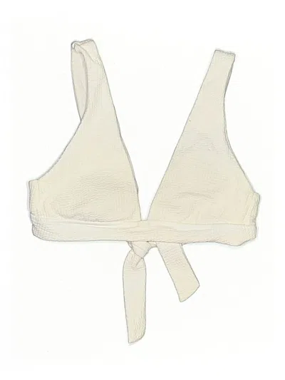 Pre-owned Becca Swimsuit Top Ivory Swimwear