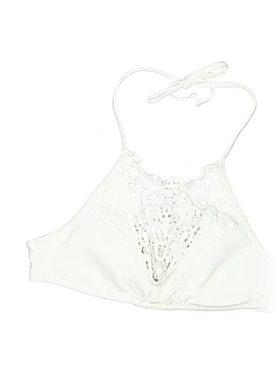 Pre-owned Becca Swimsuit Top Ivory Swimwear In White