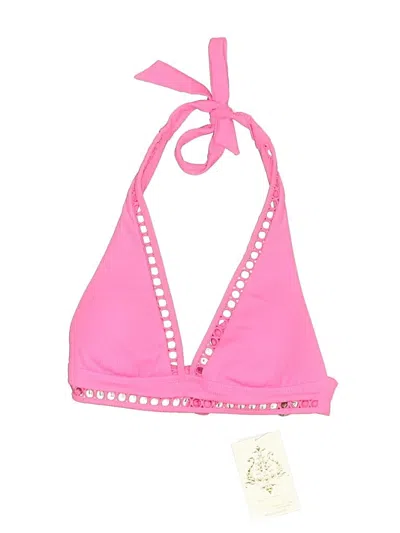 Pre-owned Becca Swimsuit Top Pink Hearts Pattern Swimwear