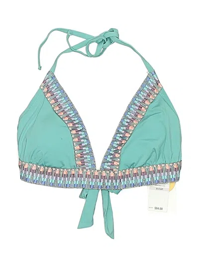 Pre-owned Becca Swimsuit Top Teal Swimwear In Blue