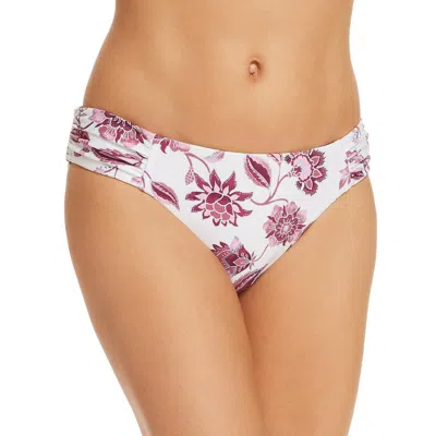 Becca Tahiti Womens Reversible Hipster Swim Bottom Separates In White