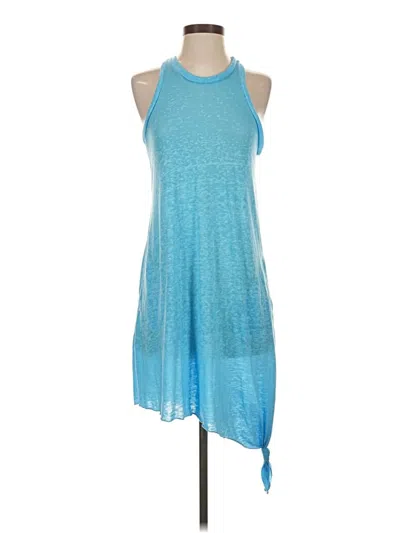 Pre-owned Becca Tank Top Blue Halter Neckline Tops