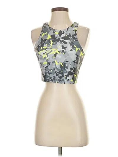 Pre-owned Becca Tank Top Gray Halter Neckline Tops