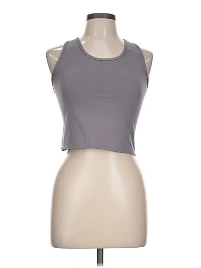Pre-owned Becca Tank Top Gray Halter Neckline Tops