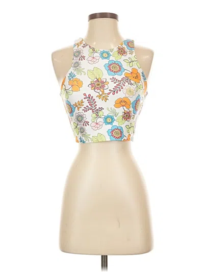 Pre-owned Becca Tank Top Ivory Halter Neckline Tops