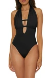 Becca The Butterfly One-piece Swimsuit In Black