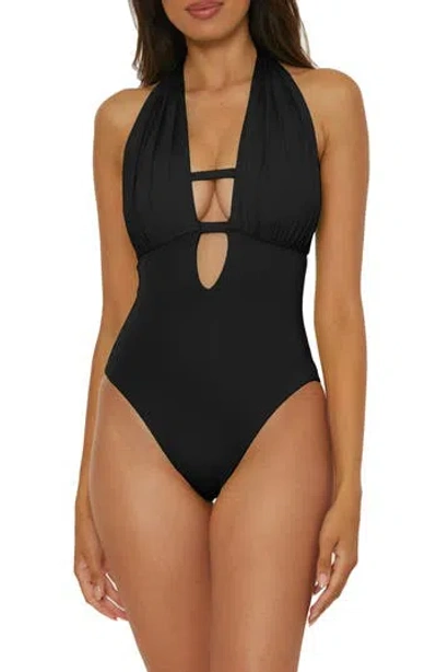Becca The Butterfly One-piece Swimsuit In Black