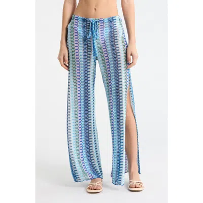 Becca Tivoli Metallic Cover-up Pants In Blue