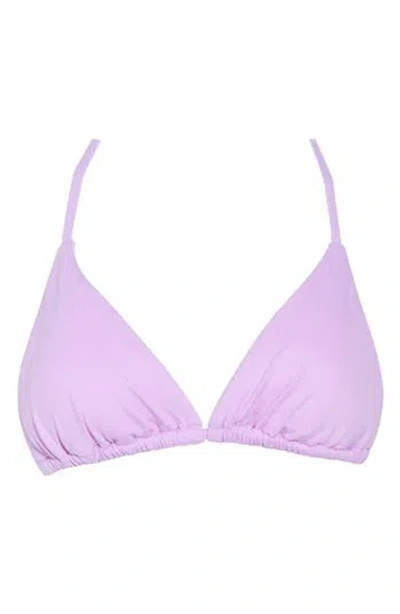 Becca Triangle Bikini Top In Purple