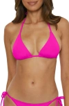 Becca Triangle Bikini Top In Azalea