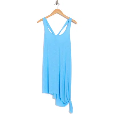 Becca Twist Back Asymmetric Hem Cover-up Dress In Blue