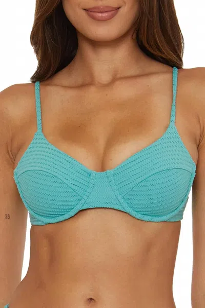 Becca Underwire Bikini Top In Mineral In Blue