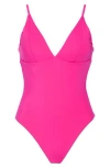 Becca V-neck Underbust One Piece Swimsuit In Pink