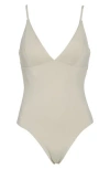 Becca V-neck Underbust One Piece Swimsuit In Birch