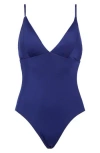 Becca V-neck Underbust One Piece Swimsuit In Navy