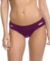 Becca Virtue Keyhole Hipster Bikini Bottom In Raisin In Red