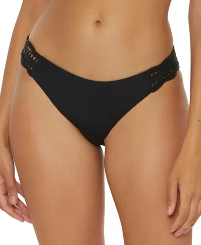 BECCA WOMEN'S COLETTE CROCHET-TRIMMED BIKINI BOTTOMS