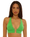 Becca Color Code Halter Bikini Top In Green